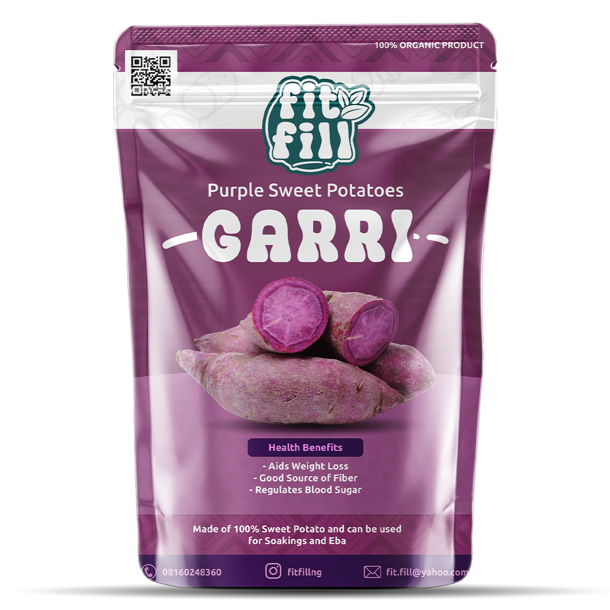 Purple Sweet Potatoes Garri Fitfill